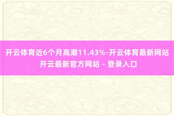开云体育近6个月高潮11.43%-开云体育最新网站 开云最新官方网站 - 登录入口